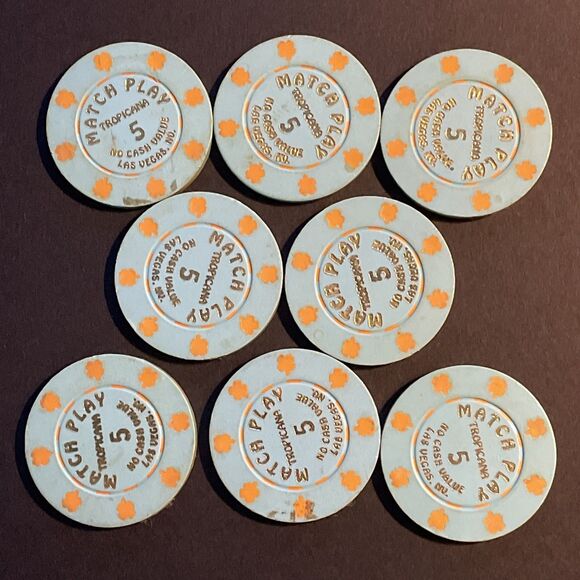 Tropicana Casino Las Vegas Match Play. Set Of Eight. - Picture 2 of 2